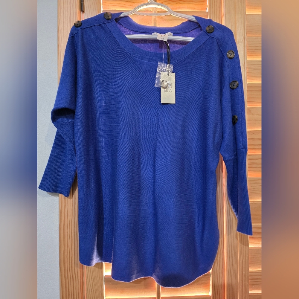 Max Studio Royal Blue Knit Top